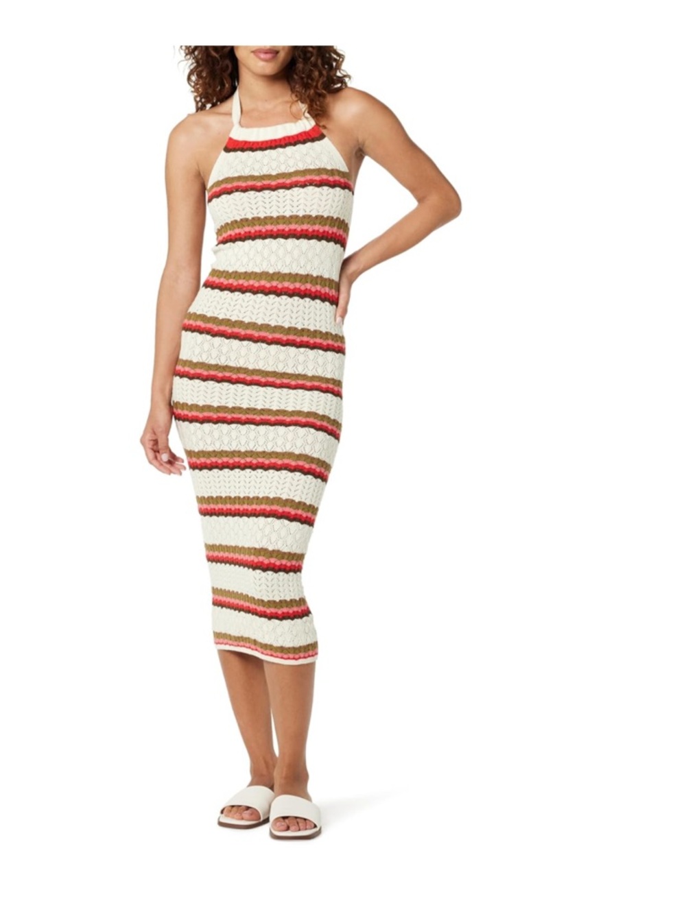 The Drop Womens Jayla Sleeveless Crochet Midi Dress. Summer sun dress. - Picture 2 of 12